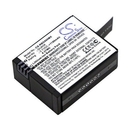 Bsc Preferred Rollei Actioncam 500 Actioncam 500 Sunrise Camera Replacement Battery CS-RBD500MX